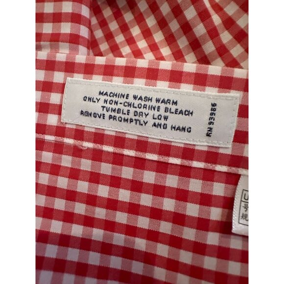 Brooks Brothers Red & White Checkered The‎ Original Polo Shirt size L - Picture 4 of 7